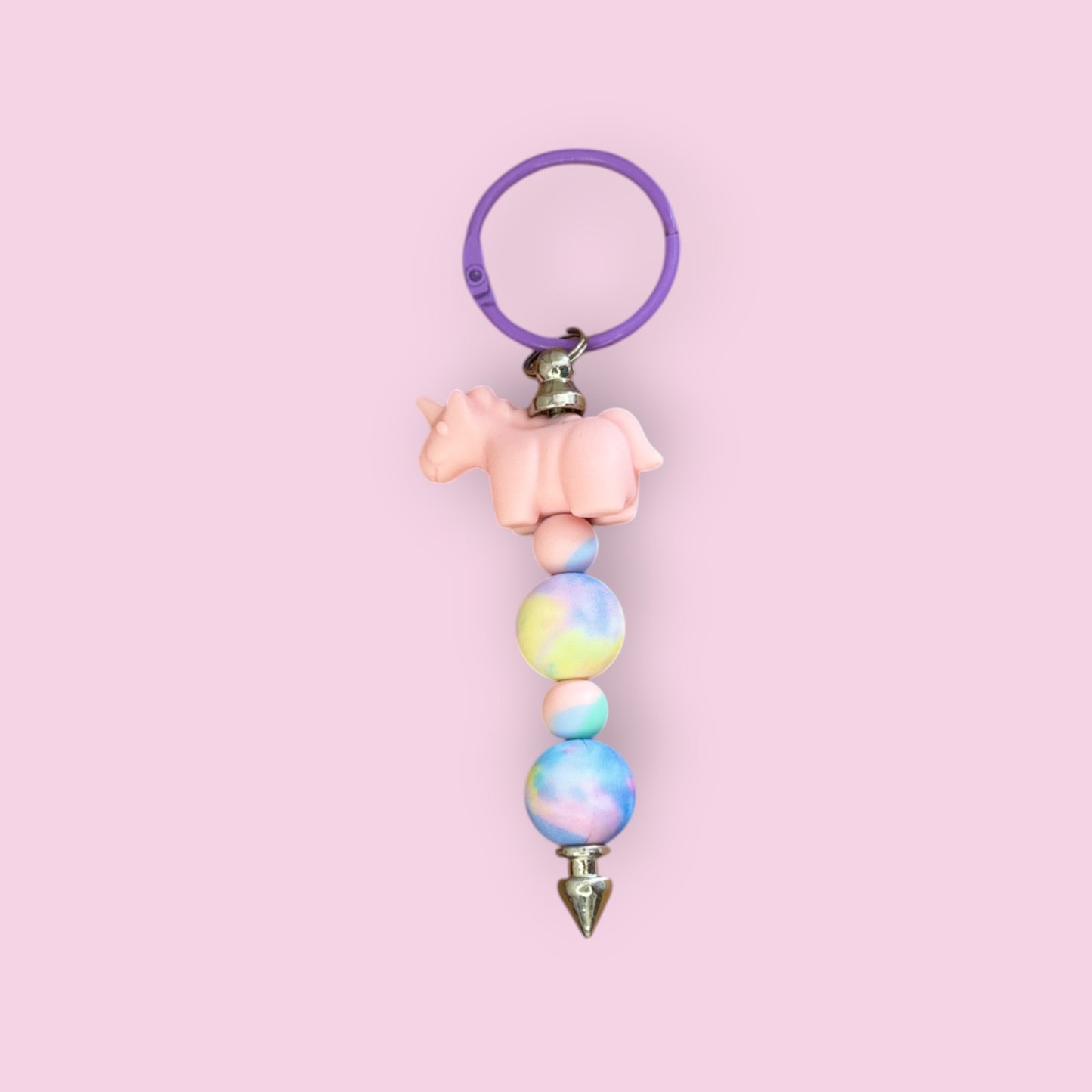 Pink Unicorn Keychain